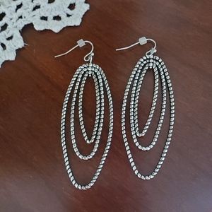 ☆ 2" long oblong hanging earrings